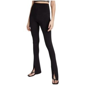 NWT Norma Kamali Black Spat Flared Leggings - Sz L